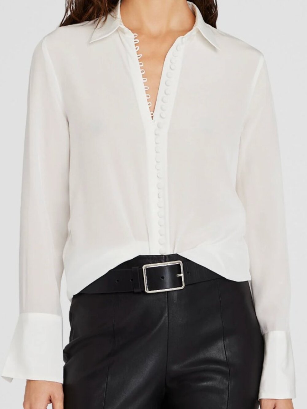 Club Monaco Helek Silk Blouse - White (O $188)